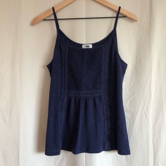 Old Navy Tops - Old Navy | Blue flower embroider cami top
